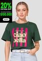 Camiseta Mujer Verde Pino Atypical 113629 de Atypical