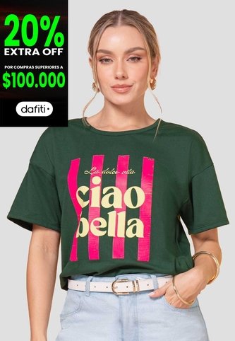 Camiseta Mujer Verde Pino Atypical 113629 Atypical