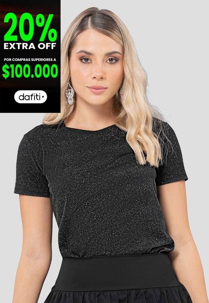 Camiseta Mujer Negro Atypical 112828
