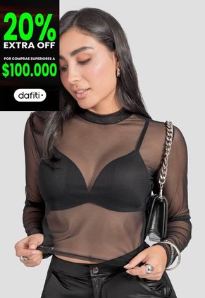 Blusa Mujer Negro Atypical 112487