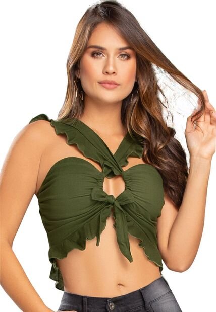 Blusa Para Mujer Verde Militar Atypical