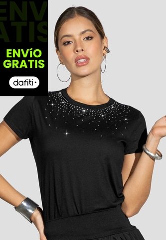 Camiseta Mujer Negro Atypical 114248 Atypical