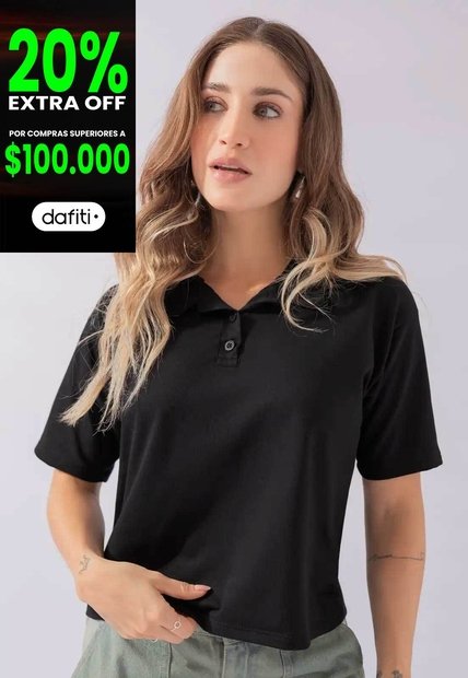 Polo Mujer Negro Atypical 111185