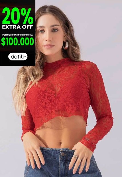 Blusa Mujer Rojo Atypical 111387