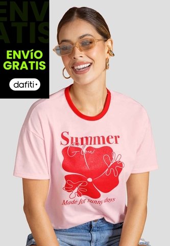 Camiseta Mujer Rosa Atypical 114046 Atypical