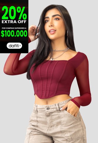 Blusa Mujer Vinotinto Atypical 101319 Atypical