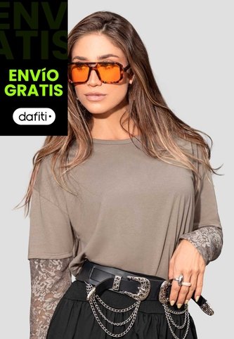 Camiseta Mujer Café Pardo Atypical 114040 Atypical