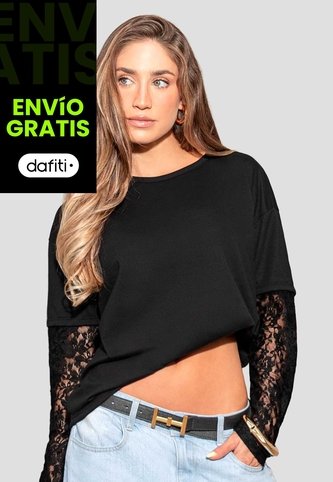 Camiseta Mujer Negro Atypical 114040 Atypical