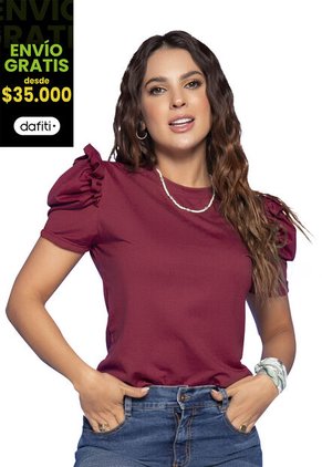 Camiseta Mujer Vinotinto Atypical 32570