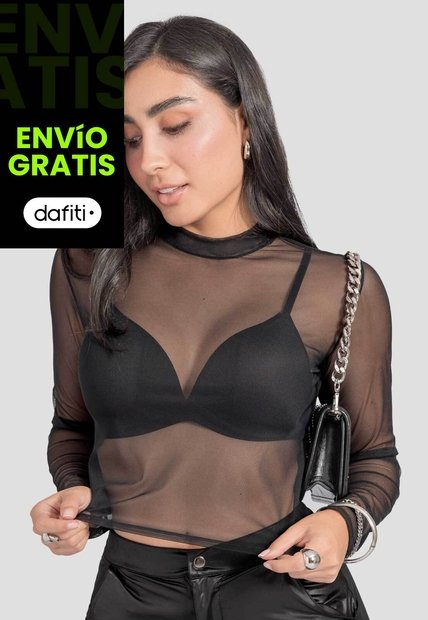 Blusa Mujer Negro Atypical 112487
