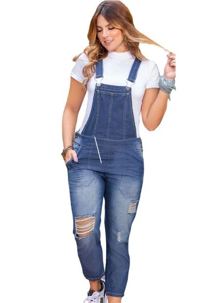 Overall Largo Para Mujer Azul ATYPICAL