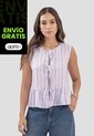 Blusa Mujer Estampado Lila Atypical 112316 de Atypical