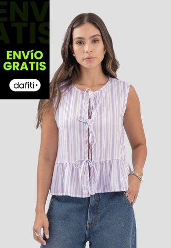 Blusa Mujer Estampado Lila Atypical 112316 Atypical