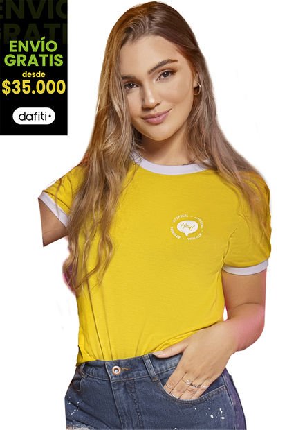 Camiseta Juvenil Amarillo Atypical 92669