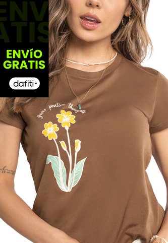 Camiseta Mujer Café Atypical 3706 Atypical