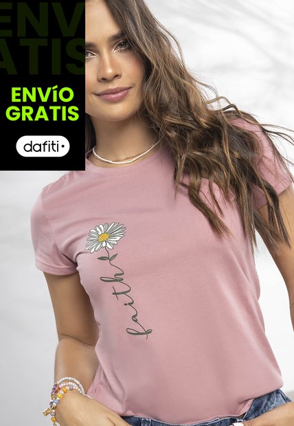 Camiseta Mujer Rosa Atypical 3705