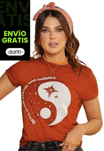 Camiseta Mujer Naranja Atypical 89129 Atypical