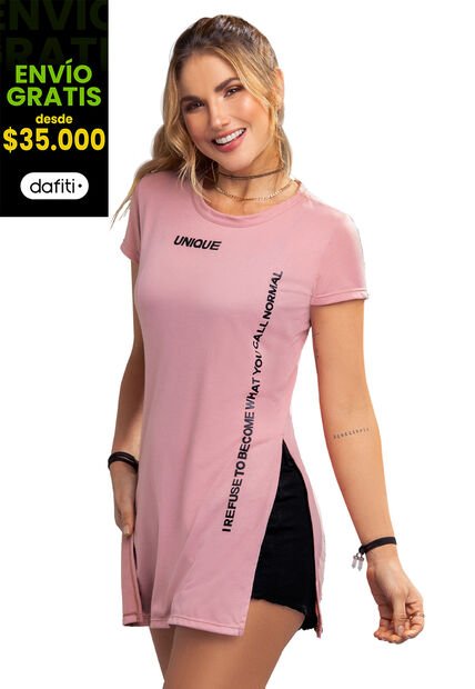 Blusón Mujer Palo De Rosa Atypical 75099