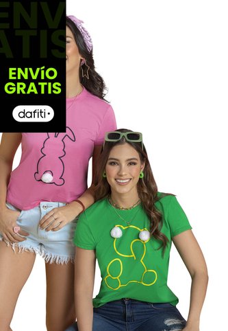 Camiseta Paq X2 Mujer Multicolor Atypical 89121 Atypical