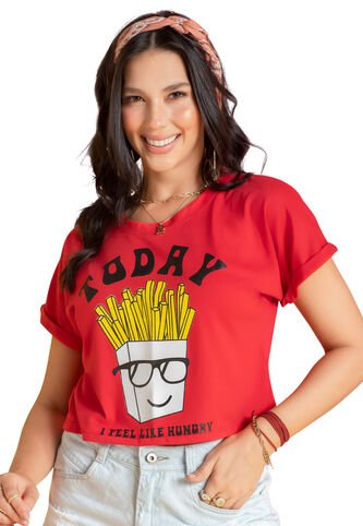 Camiseta Mujer Rojo Atypical 89104 Atypical