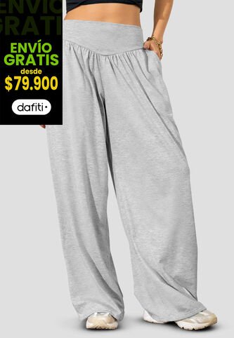 Pantalón Mujer Gris Jaspe Atypical 114256 Atypical