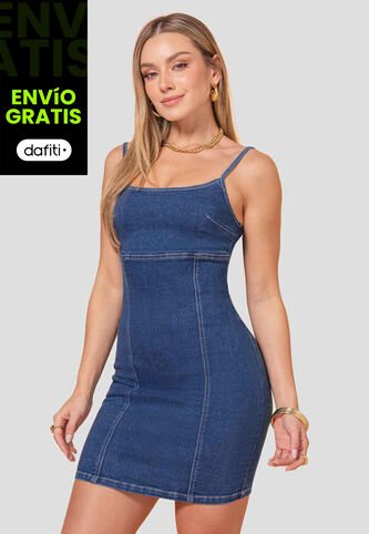 Vestido Mujer Azul Medio Atypical 113623 Atypical