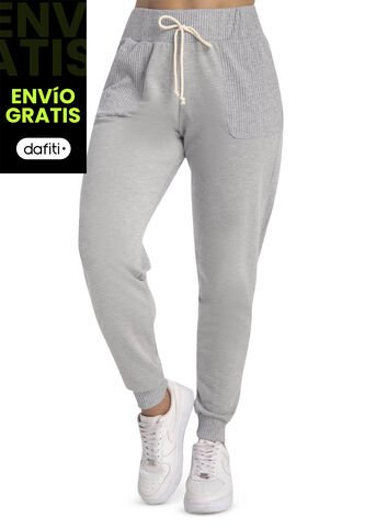 Jogger Mujer Gris Jaspe Atypical 96922 Atypical