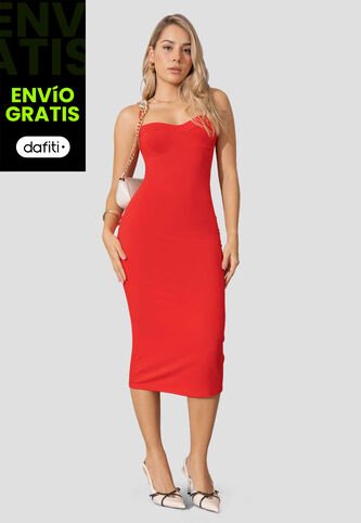Vestido Mujer Rojo Atypical 5519 Atypical