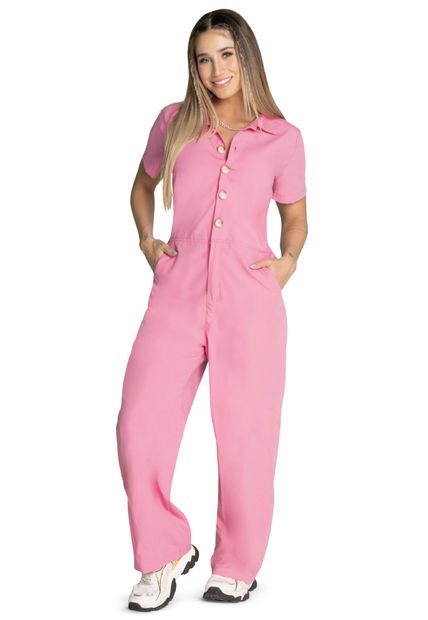 Enterizo Largo Mujer Rosa Atypical 4554