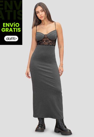 Vestido Mujer Negro Cross Atypical 112083 Atypical
