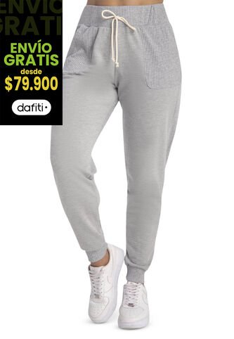Jogger Mujer Gris Jaspe Atypical 96922 Atypical