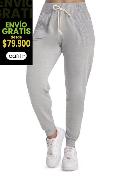 Jogger Mujer Gris Jaspe Atypical 96922