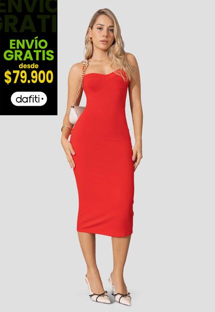 Vestido Mujer Rojo Atypical 5519