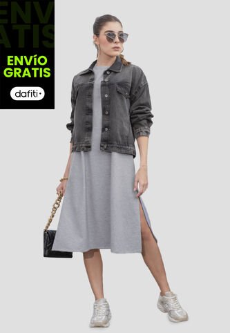 Vestido Mujer Gris Jaspe Atypical 112259 Atypical