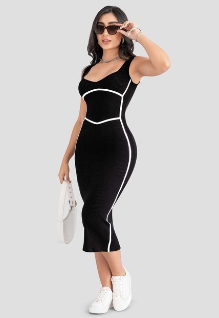 Vestido Mujer Negro Atypical 113317