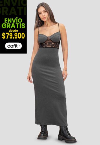 Vestido Mujer Negro Cross Atypical 112083 Atypical