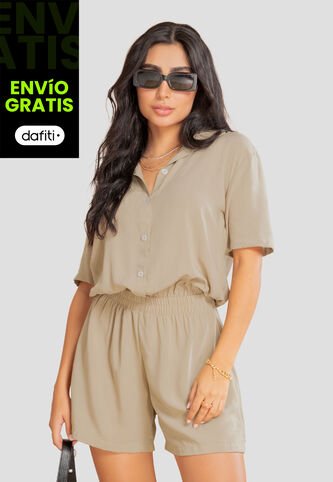 Enterizo Corto Mujer Latte Atypical 107843 Atypical