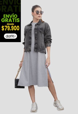 Vestido Mujer Gris Jaspe Atypical 112259 Atypical