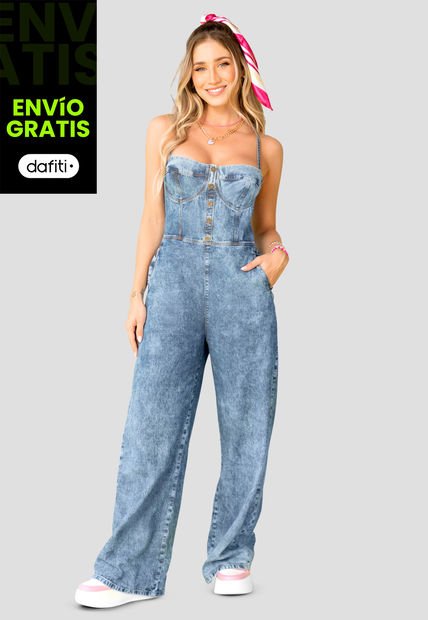 Enterizo Largo Mujer Azul Atypical 101393