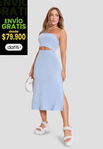 Vestido Mujer Azul Claro Atypical 106872 Atypical