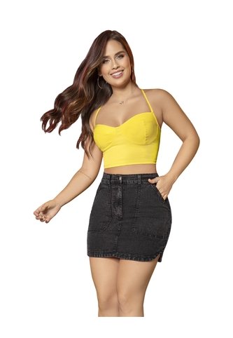 Falda Corta Mujer Negro Atypical 33438 Atypical