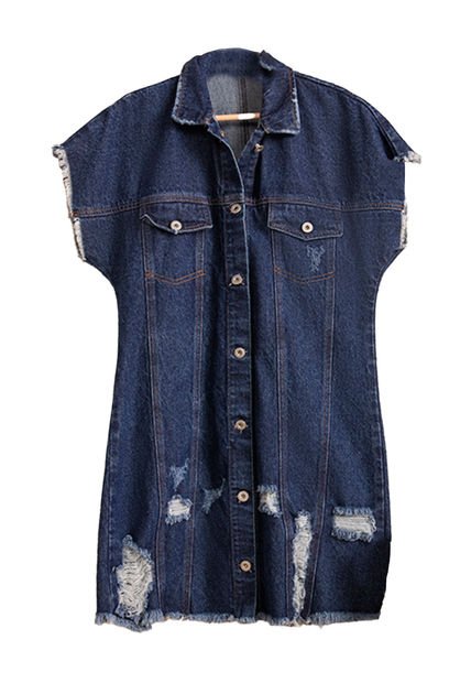 Vestido Corto Mujer Azul Atypical 7955