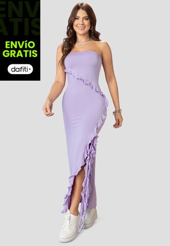 Vestido Largo Mujer Lila Atypical 102334 Atypical