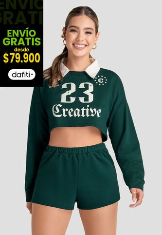 Conjunto Mujer Verde Atypical 103742 Atypical