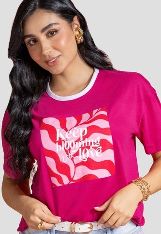 Camiseta Mujer Magenta Vivo Atypical 114047 Atypical