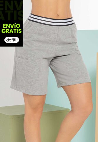 Bermuda Short Mujer Gris Atypical 101953 Atypical