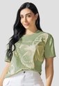 Camiseta Mujer Verde Matcha Atypical 113882 de Atypical