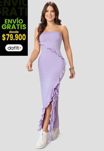 Vestido Largo Mujer Lila Atypical 102334 Atypical