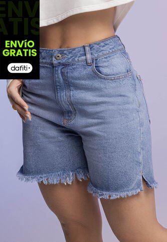 Bermuda Short Mujer Azul Atypical 955 Atypical