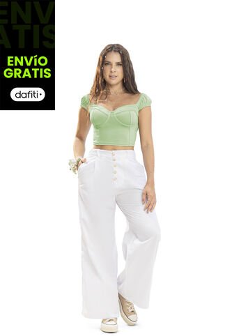 Pantalón Mujer Blanco Atypical 1496 Atypical